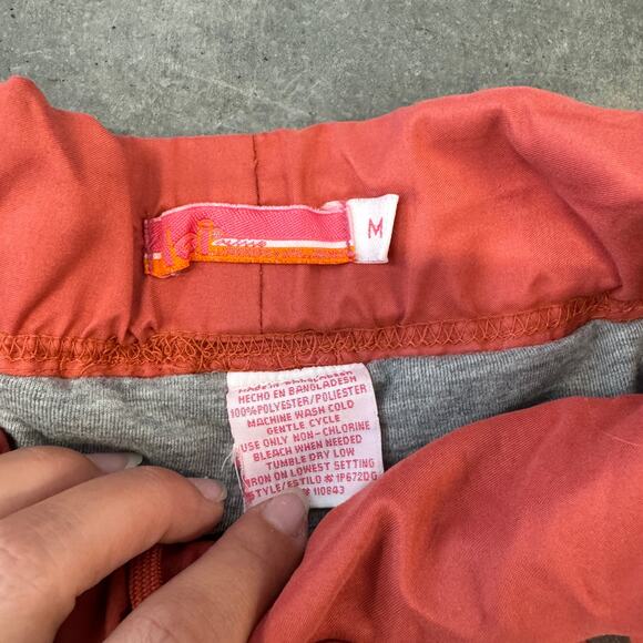 Vintage Y2k Lei Athletic Dept Orange Lined Zip Flare Baggy Track Sweatpants M - Picture 4 of 8